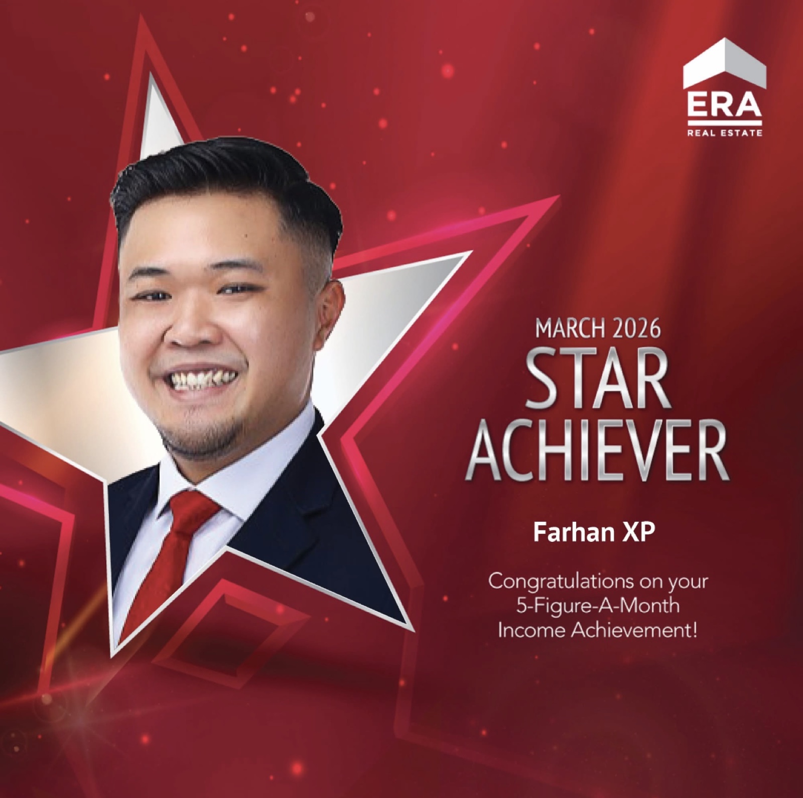 Farhan XP ERA Star Achiever award for March 2026
