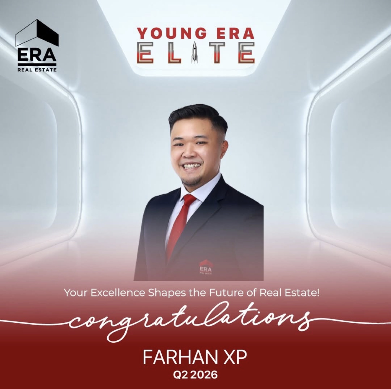 Farhan XP Young ERA Elite recognition for the second quarter of 2026